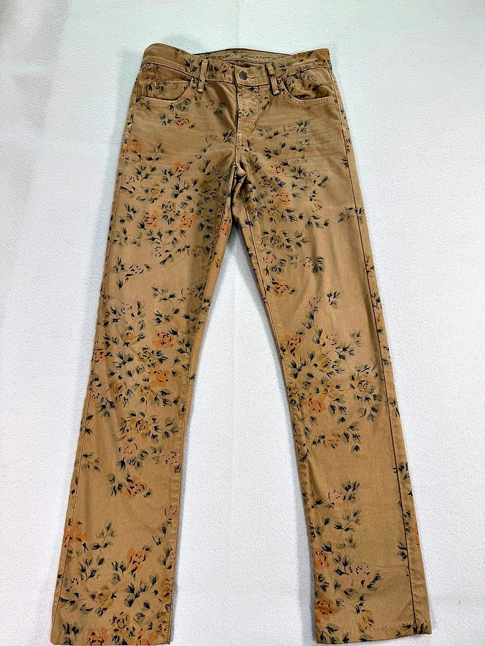 Citizens of Humanity Avedon high waist retro slim roll up Floral Skinny Pants